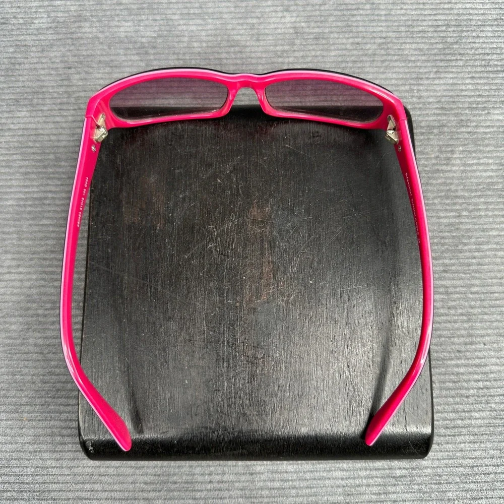 Kerastase Y2K Sunglasses Black Pink Rectangular Wave Temple K50033 C044 51-15